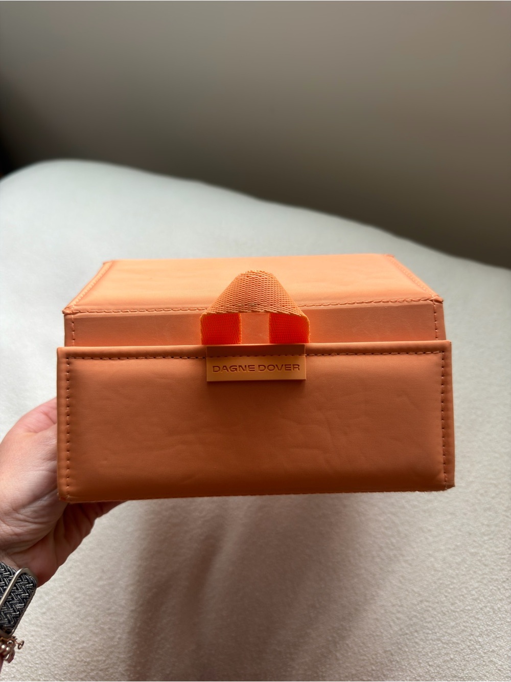 Dagne Dover Orange Foldable Sunglass Case - Picture 2 of 10